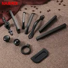 Черный шкаф NAIERDI из алюминиевого сплава, ручки в американском стиле, однотонный кухонный шкаф