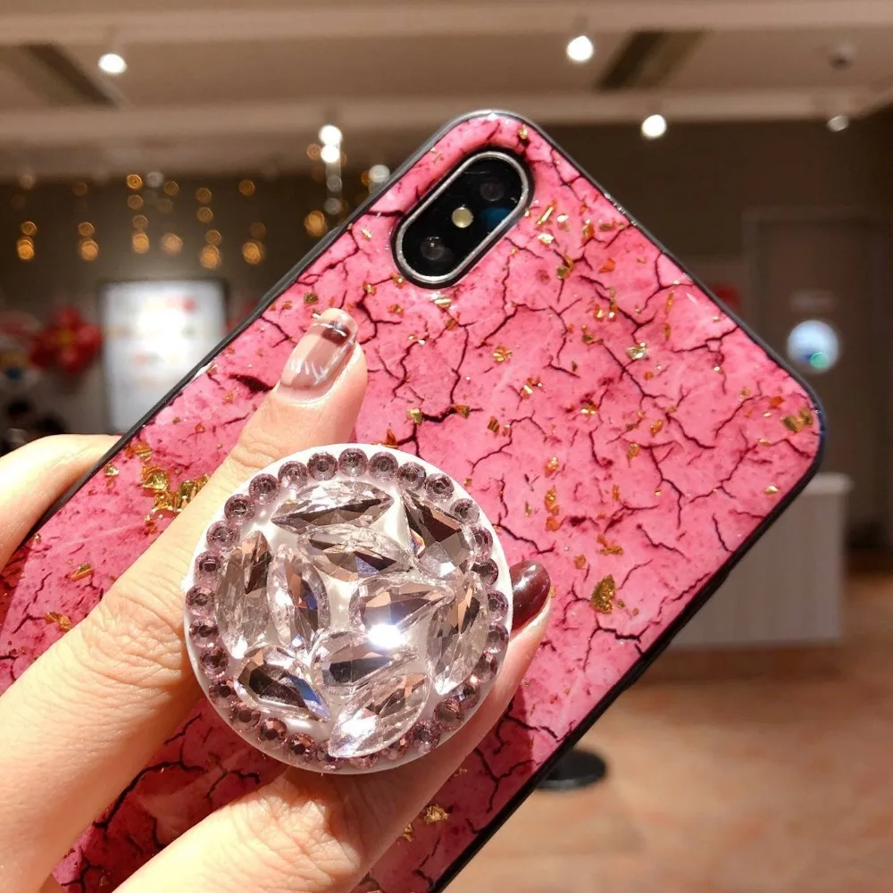 Easterm Роскошный чехол iPhone 7 розовый наручные часы и телефон крышка держатель для 6 S