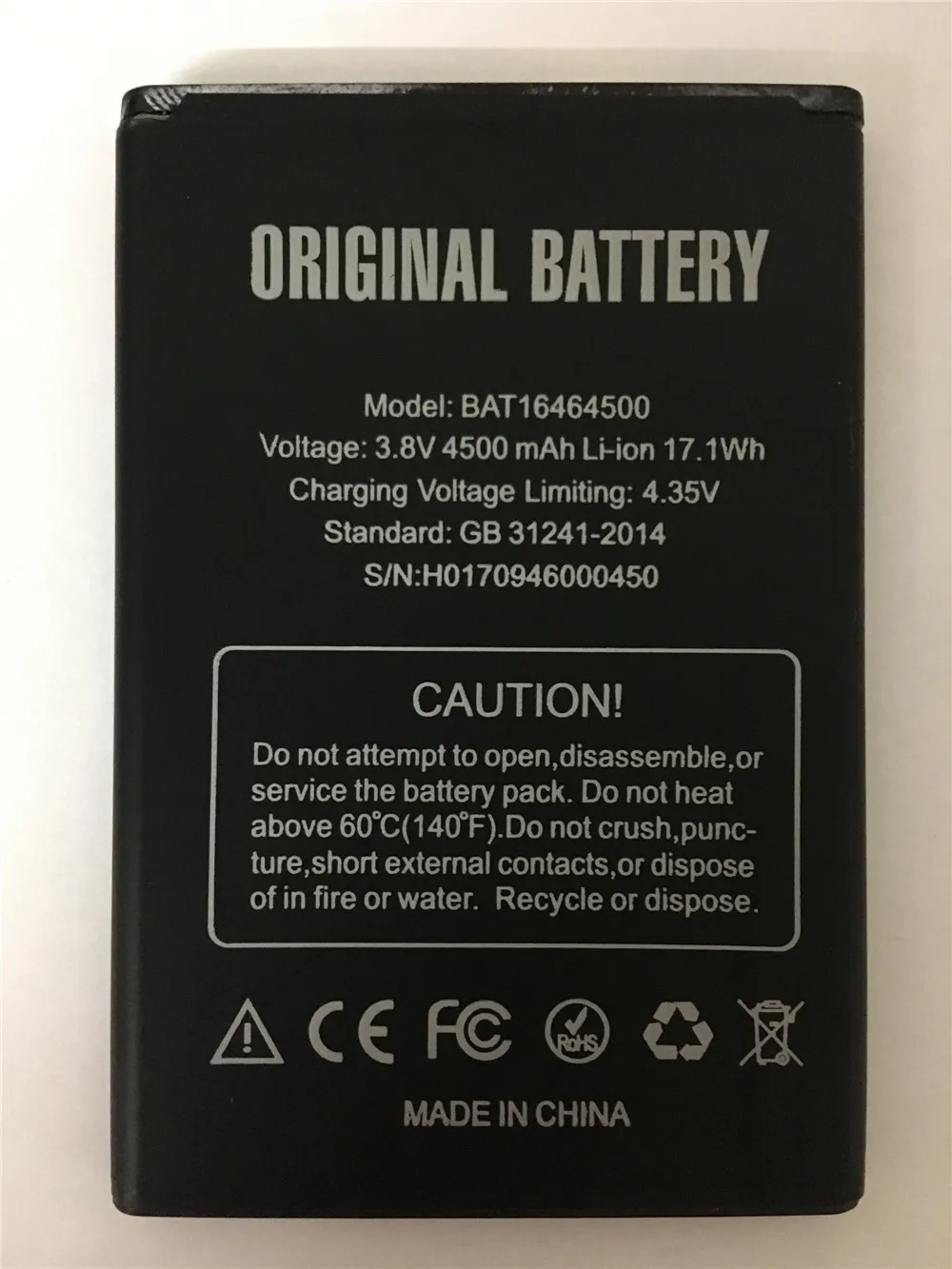 

Запасная батарея DOOGEE T5 BAT16464500 4500 мАч, литий-ионная резервная батарея большой емкости для смартфона DOOGEE T5 Lite