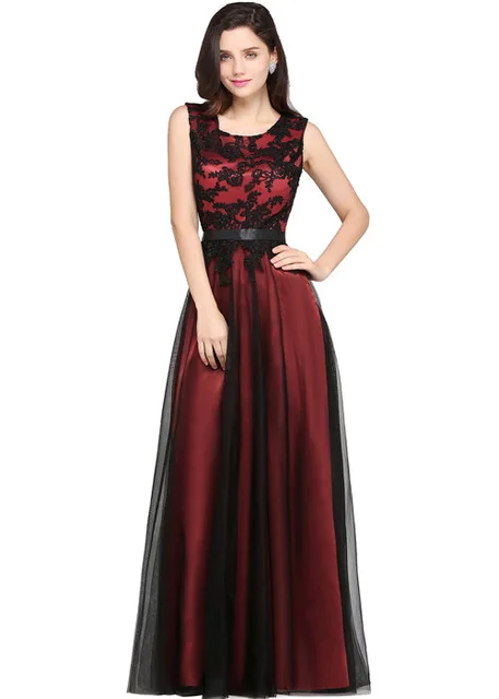 CPS591 burgundy Long Длинные короткие платья на фатина с кружева розовый бордовый Вечерние платья вечернее платье выпускые пллатья - Цвет: CPS591 burgundy Long