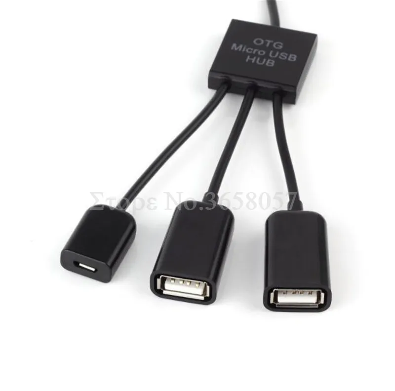 100 шт./лот * 3 в 1 микро usb OTG концентратор кабель разъем сплиттер порта USB зарядное