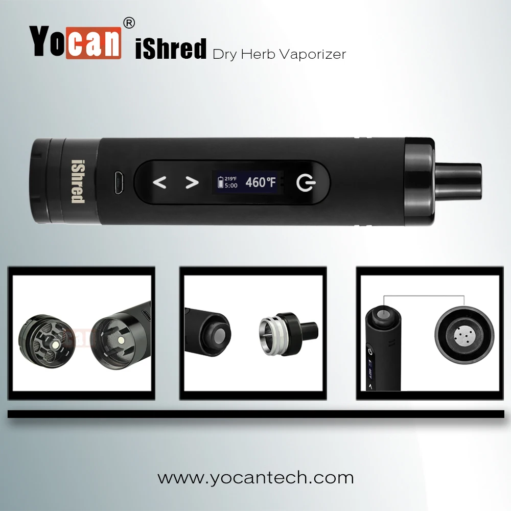 3 шт./лот Yocan ishred сухой травы испаритель электронные cigaerette комплект с ЖК-дисплей