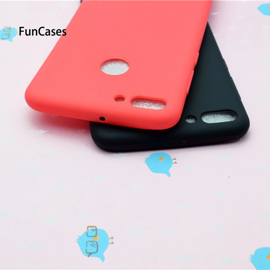 Одноцветное ТПУ карамельного цвета Силиконовая резина Чехол для huawei Y9 2018 задняя