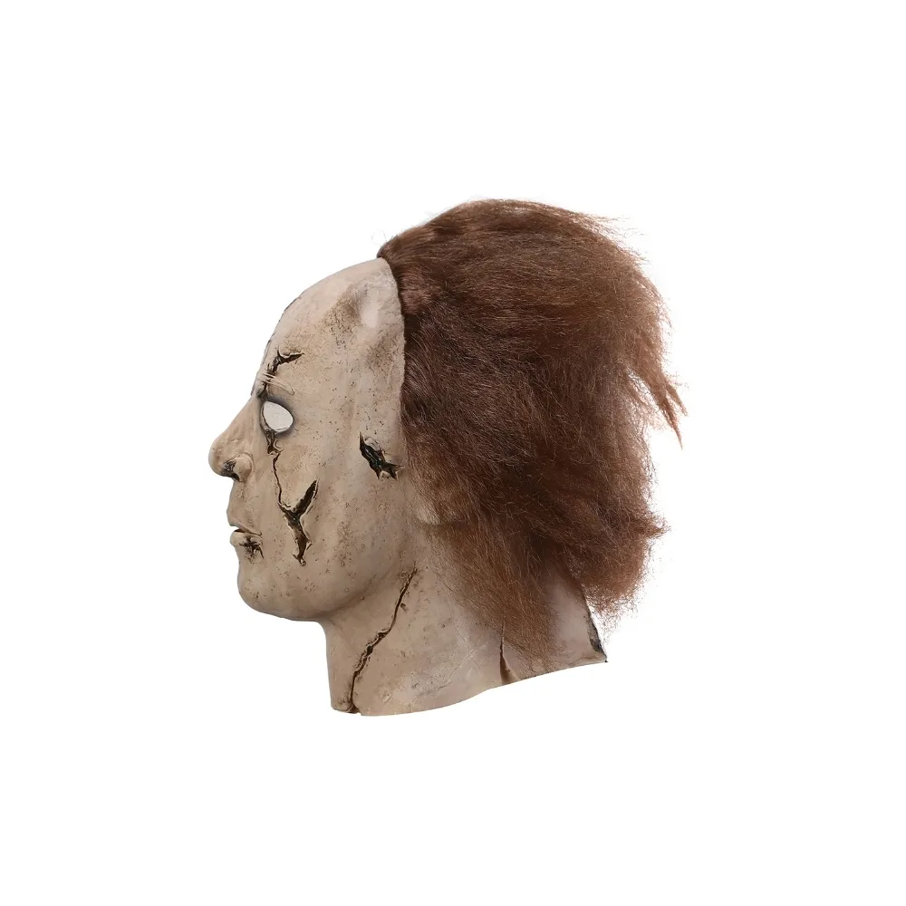 Men's Decaying Mask with Hair Tricky Horror Grimace Ghost Zombie Halloween Scary Clown Joker Costume | Дом и сад