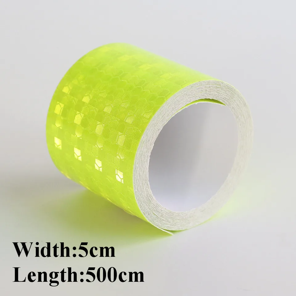 High Visibility 5cmx5m red white blue yellow green Safety Mark Reflective tape stickers car-styling Self Adhesive Warning Tape | Автомобили