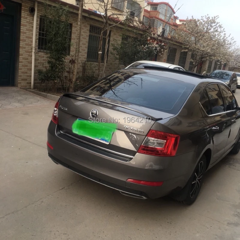 Задний спойлер Неокрашенный из АБС стеклопластика для Volkswagen Skoda Octavia 2014 2018 крыло