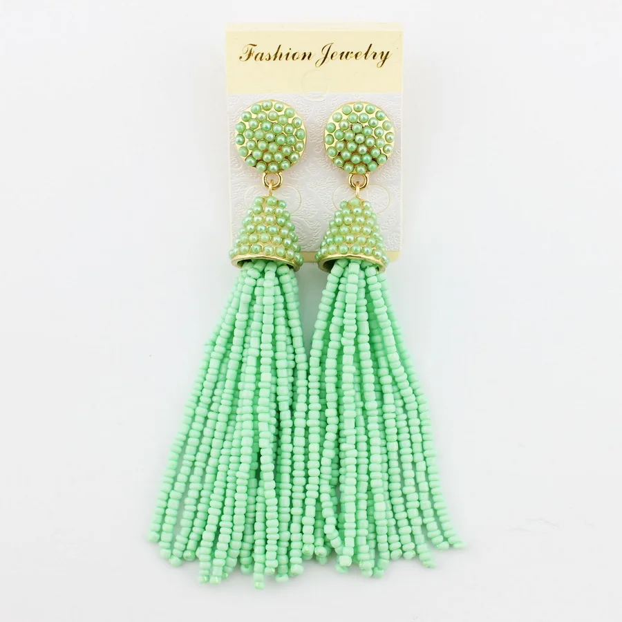 Женские длинные серьги с кисточками золотистые и черные 10 см|long dangle earrings|dangle