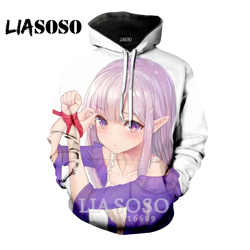 18 Забавный 3D принт для женщин мужчин аниме логотип homme Harajuku Re Zero Rem толстовка одежда толстовки уличная толстовка модная рубашка E778 - Цвет: 18