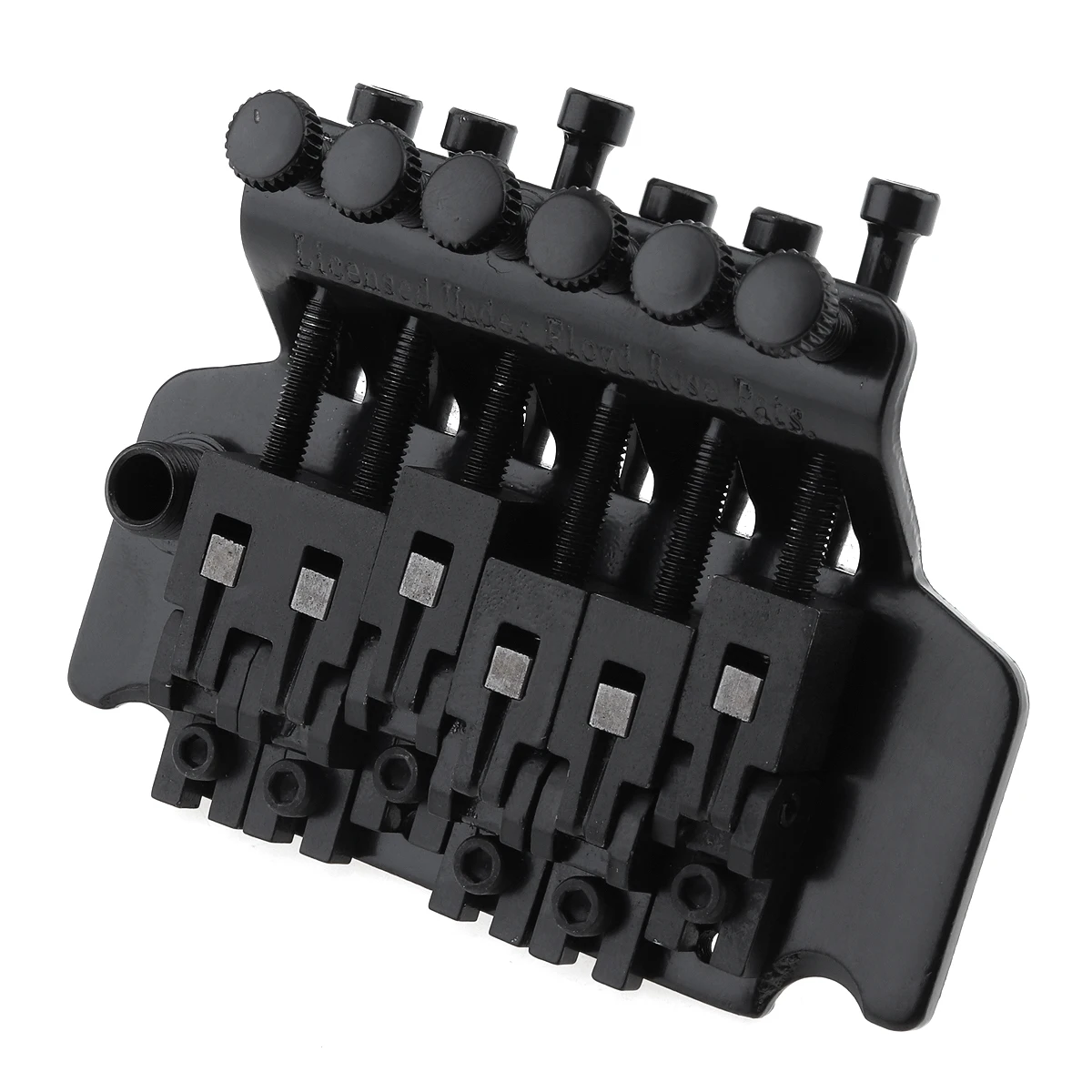 

6 String Double Roll Tailpiece Saddle Tremolo Bridge System Black / Silver Optional