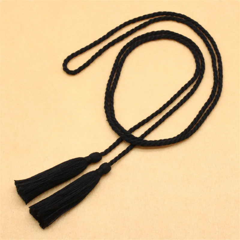 Black 1 шт., цветная завязка Закладка, кулон, украшение для дома, сделай сам, маленькие кружевные кисточки, мяч, цветок, двойной шар, подвесная веревка - Цвет: Black