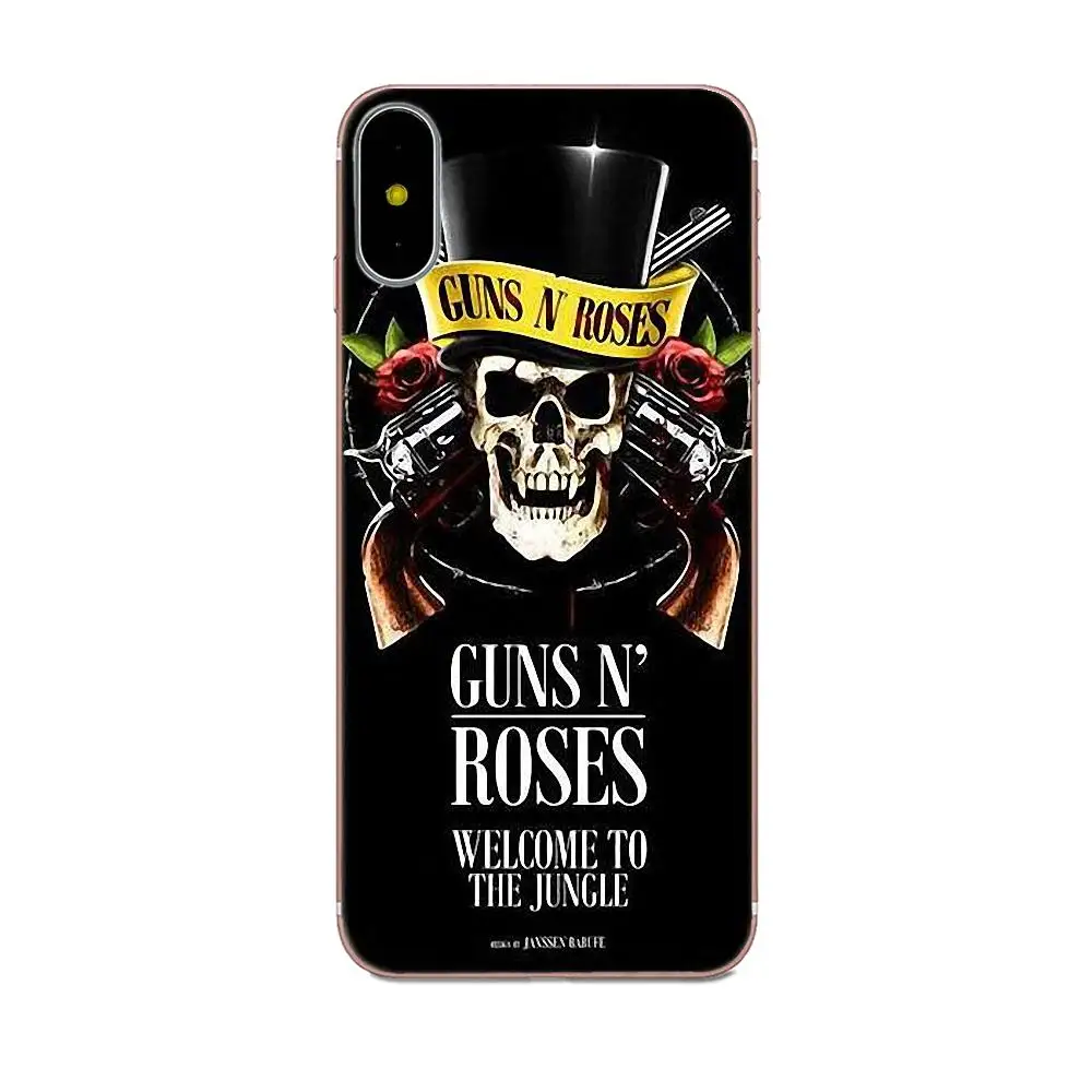 Poster Guns N Roses мягкий чехол для мобильного телефона из ТПУ Apple iPhone 4 4S 5 5C 5S SE 6 6S 7 8 Plus X XS