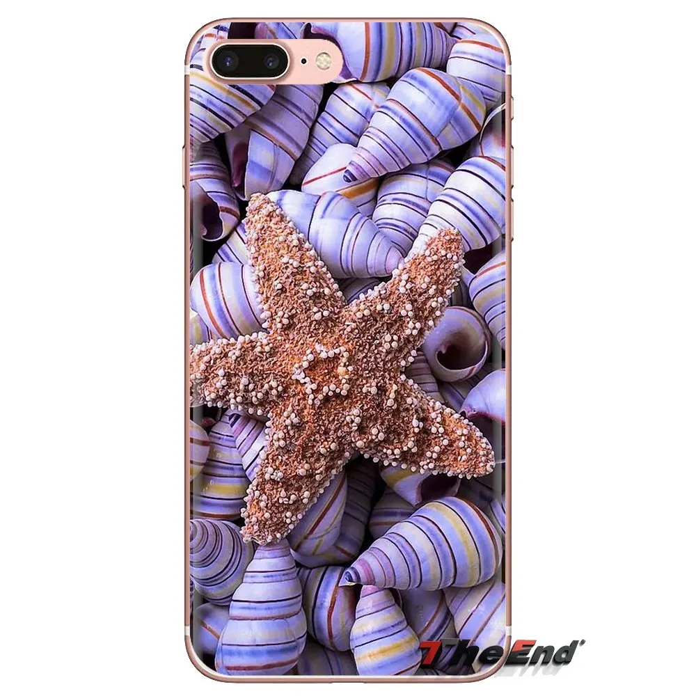 For Huawei Nova 2 3 2i 3i Y6 Y7 Y9 Prime Pro GR3 GR5 2017 2018 2019 Y5II Y6II Blue Wood Seashells Sea Star Silicone Cases Covers |