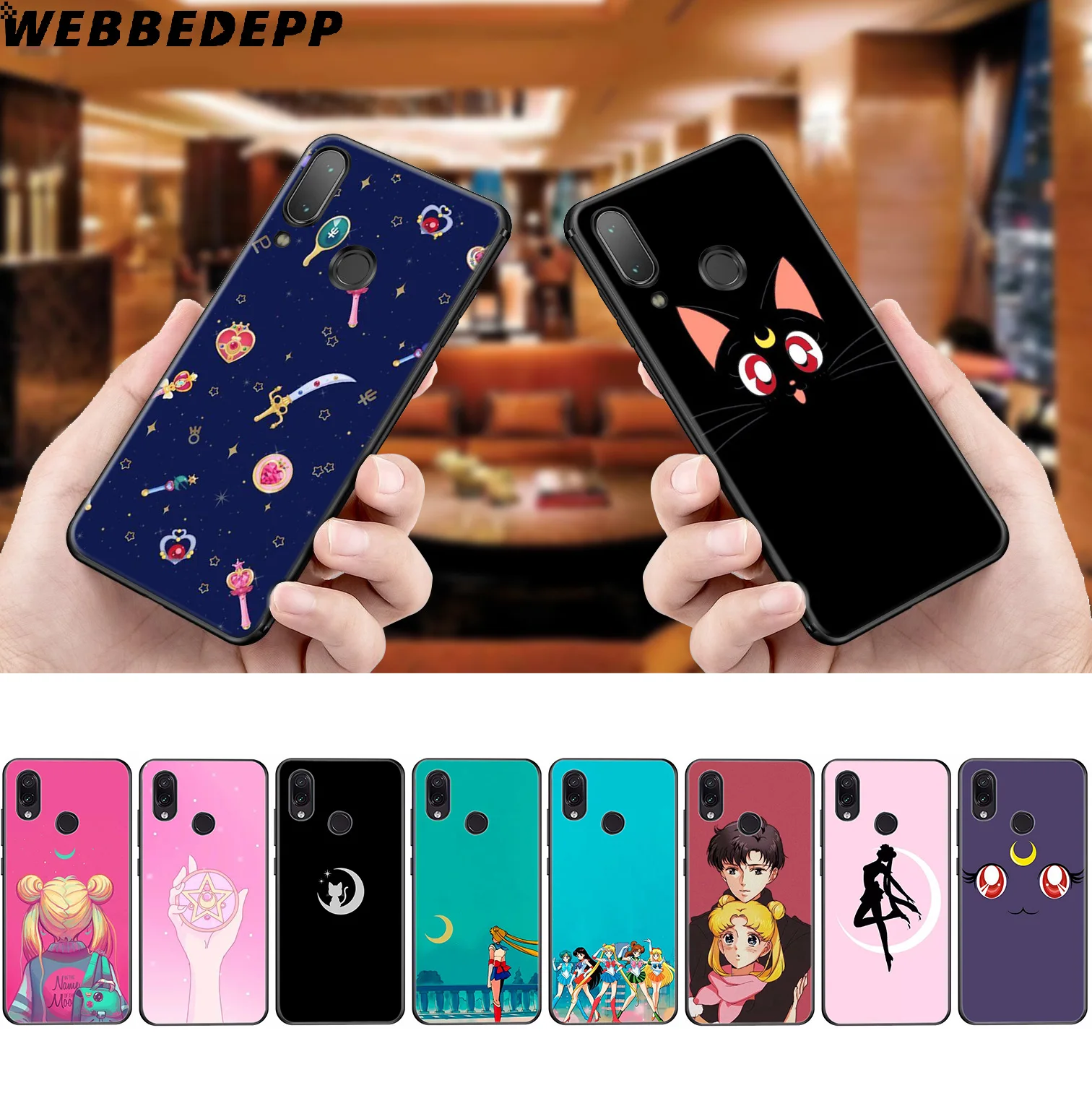 WEBBEDEPP Sailor Moon Anime Soft Case for Xiaomi Redmi K20 7A 4A 4X 5 5A 6 6A S2 Note 8 4 7 Pro Plus Prime |