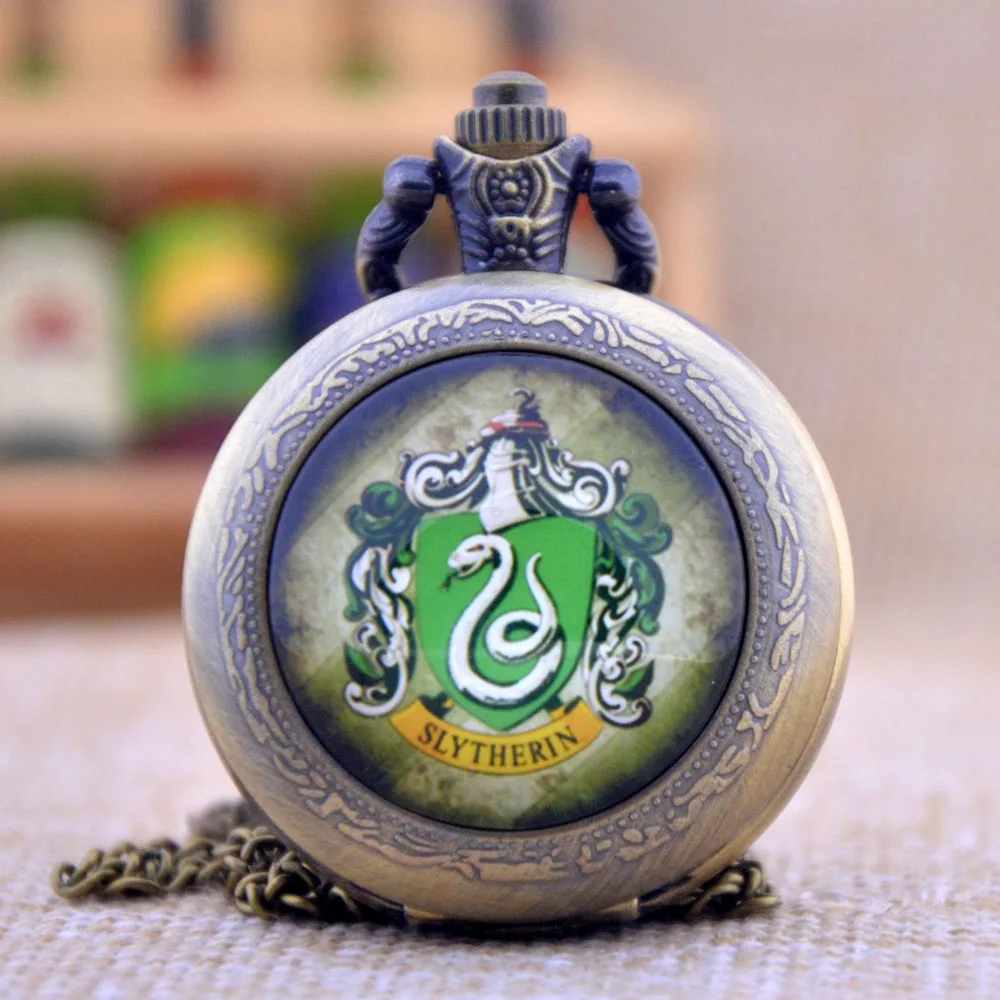 Гарри Поттер Слизерин школьная Змея Черный/Бронзовый/Серебряный стеклянный