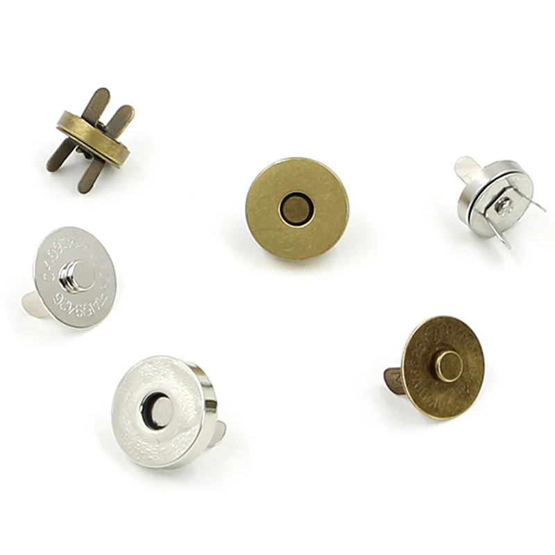 

10 sets Bags magnetic Buttons clasp Metal snaps Environmental magnetic clasp 14mm 18 mm thickening magnetic buckle
