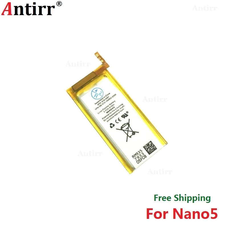 Antirr-Batería de repuesto Original para ipod Nano5, 5G, 5ª generación, MP3, li-polímero, recargable, Nano 5, 616-0467