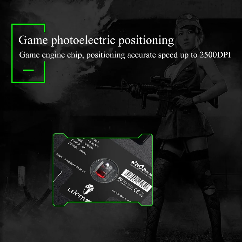 FELYBY кабель USB игровая мышь поддерживает эргономичный оптический разрешение 4000 Точек на дюйм 7-ключ компьютерная мышь для ПК для ноутбуков