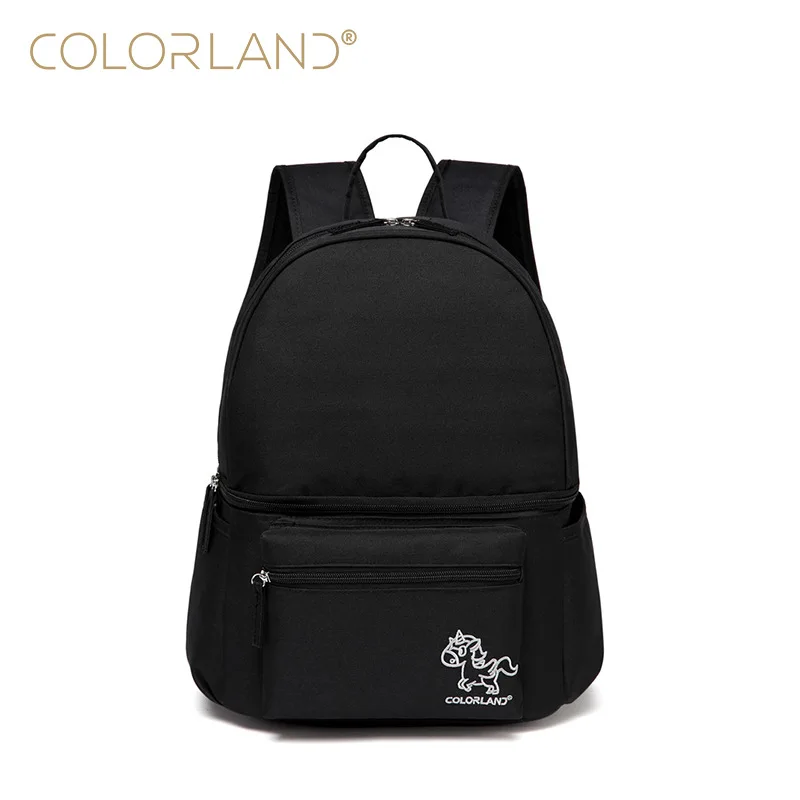 BLACK COLORLAND сумка для подгузников, рюкзак для бутылочек для кормления детей, сумка для еды, термос, модная сумка для подгузников для мам, рюкзаки с изоляцией - Цвет: BLACK