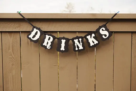 Винтажные напитки Свадебный прием баннер овсянка гирлянды Свадебная вечеринка