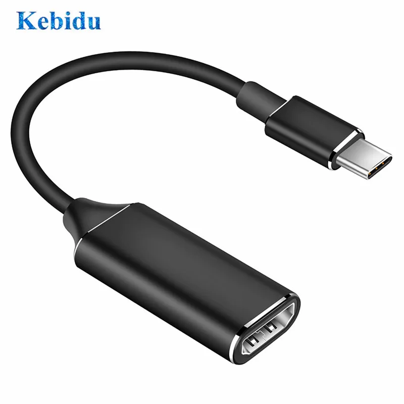 KEBIDU USB 3 1 C кабель папа мама Type к HDMI совместимый адаптер для ПК компьютер ТВ дисплей