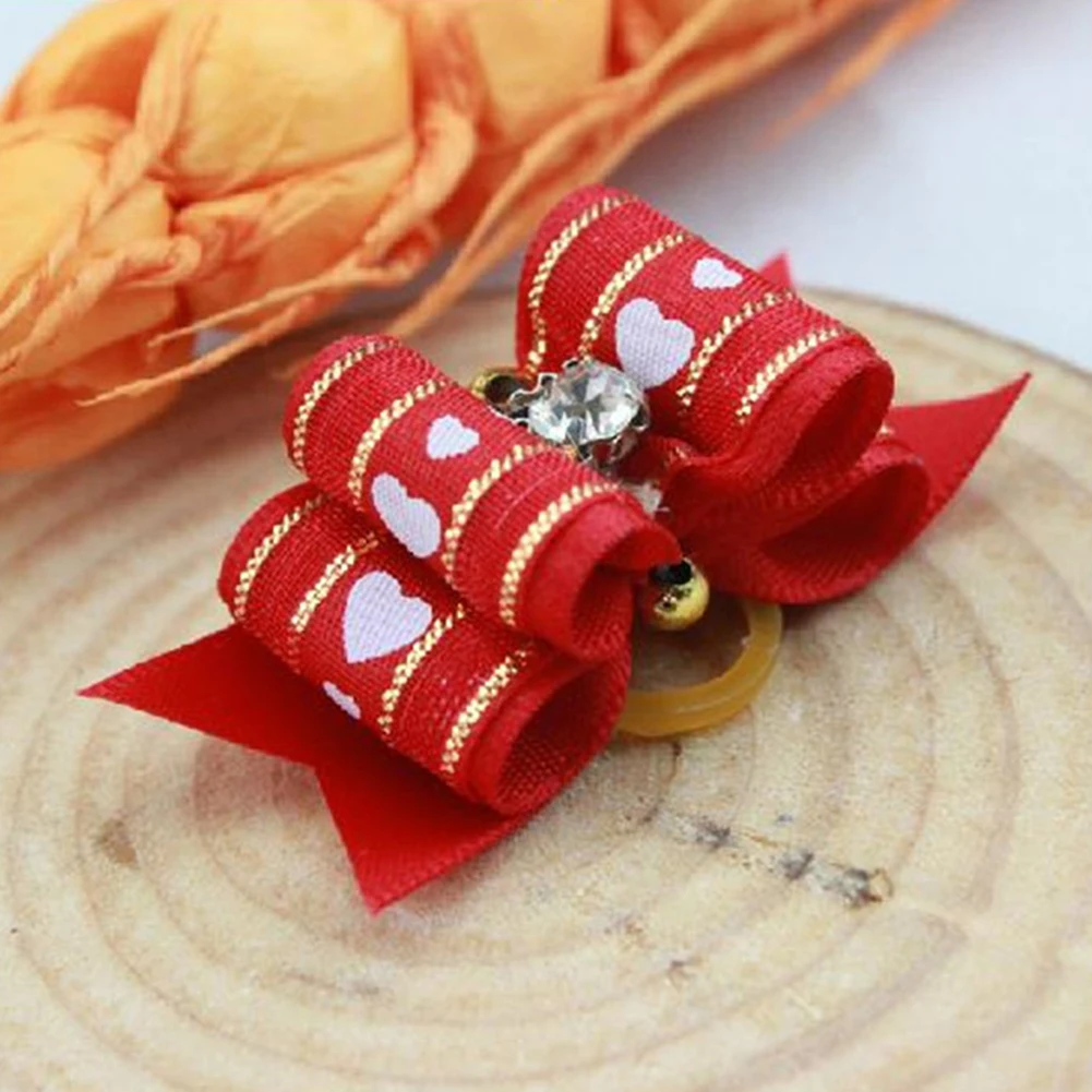 1 шт. милый питомец маленькая собака бантик для волос Резиновая лента щенок кошка