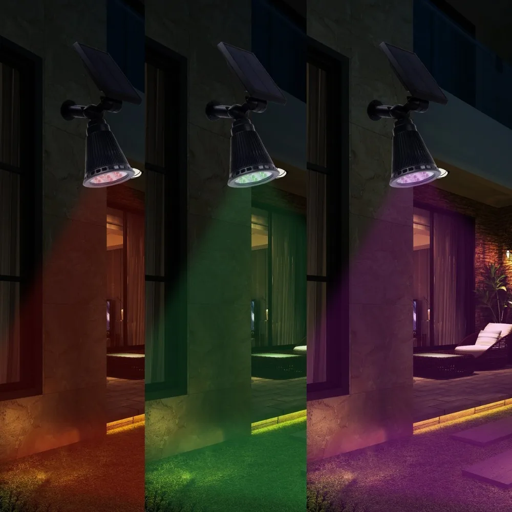 Ip65 Rgb Изменение цвета пятно Открытый Солнечный Путь огни для сада ландшафтного