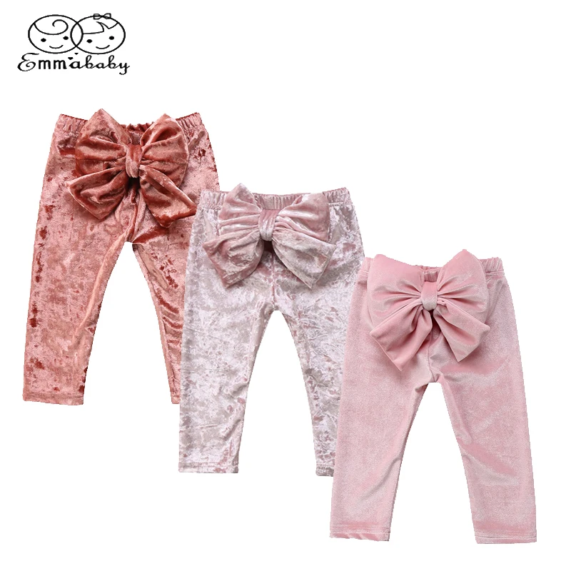 Длинные штаны с бантом emmaaby леггинсы для маленьких девочек|leggings trousers|leggings girl babygirls
