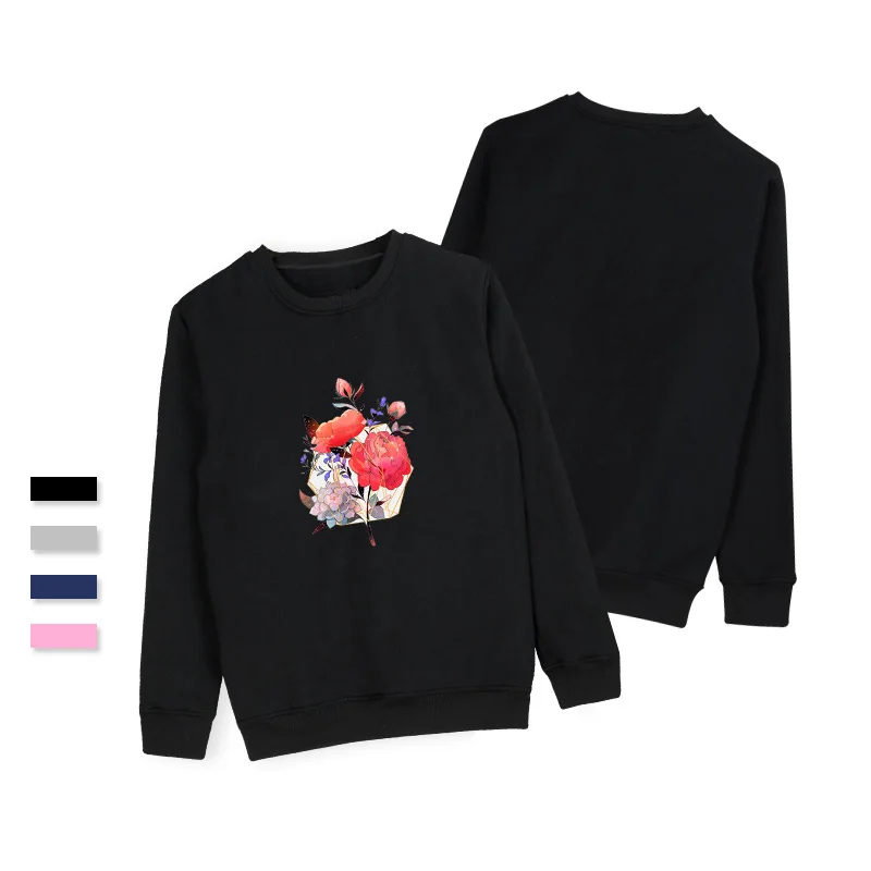 QJM Botanica Hoodless мужские s толстовки хип-хоп печатные смешные мягкие с длинным рукавом