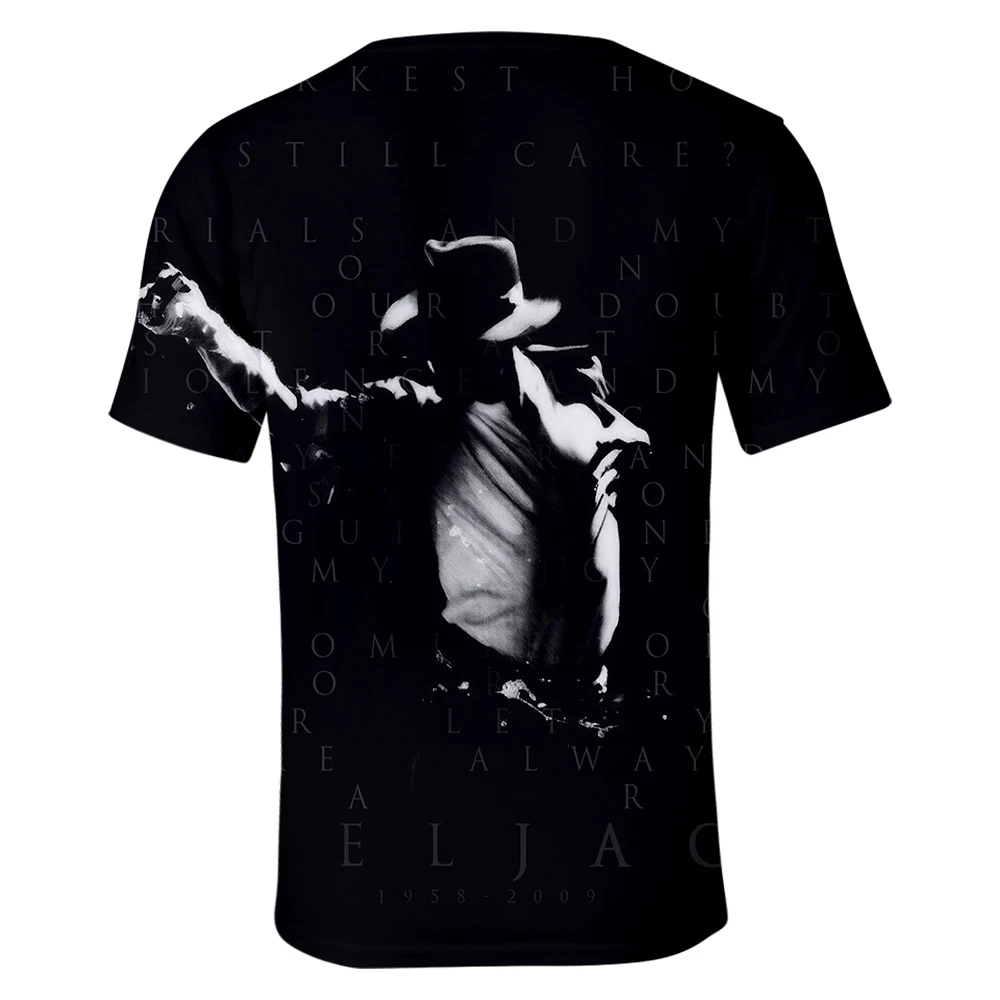 Футболка с короткими рукавами и принтом Майкла Джозефа Джексона Повседневная