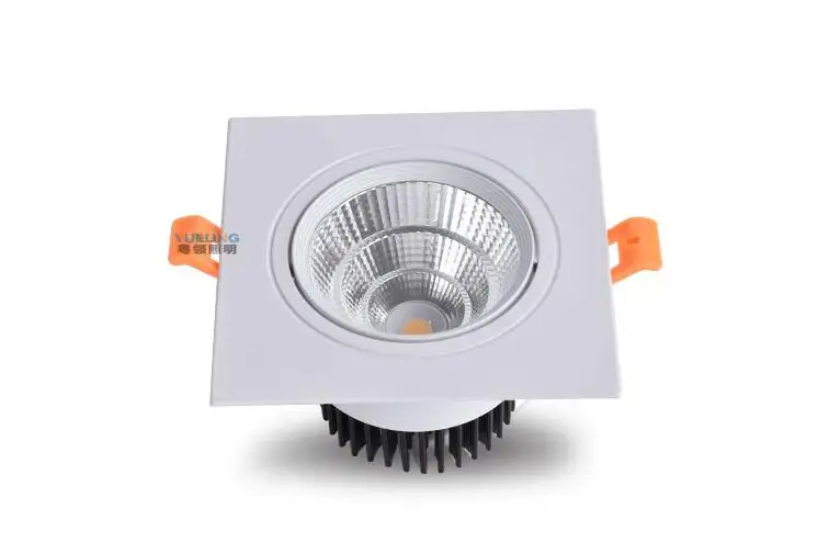 Regulable foco LED COB lámpara de techo AC85-265V W 7W 9W 12W 15w 18W de aluminio downlights empotradas panel de luz led cuadrado