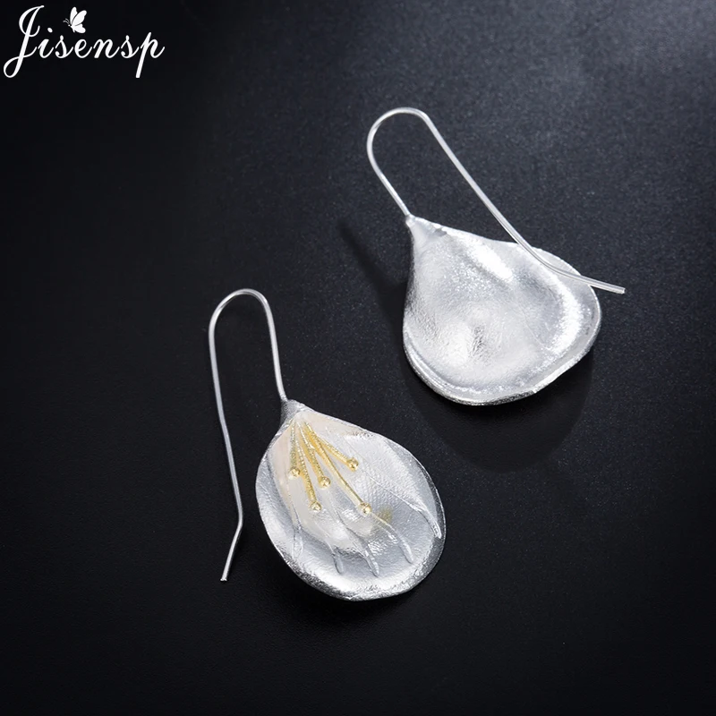 Jisensp модная индивидуальность Bijoux элегантные большие цветочные серьги пирсинг