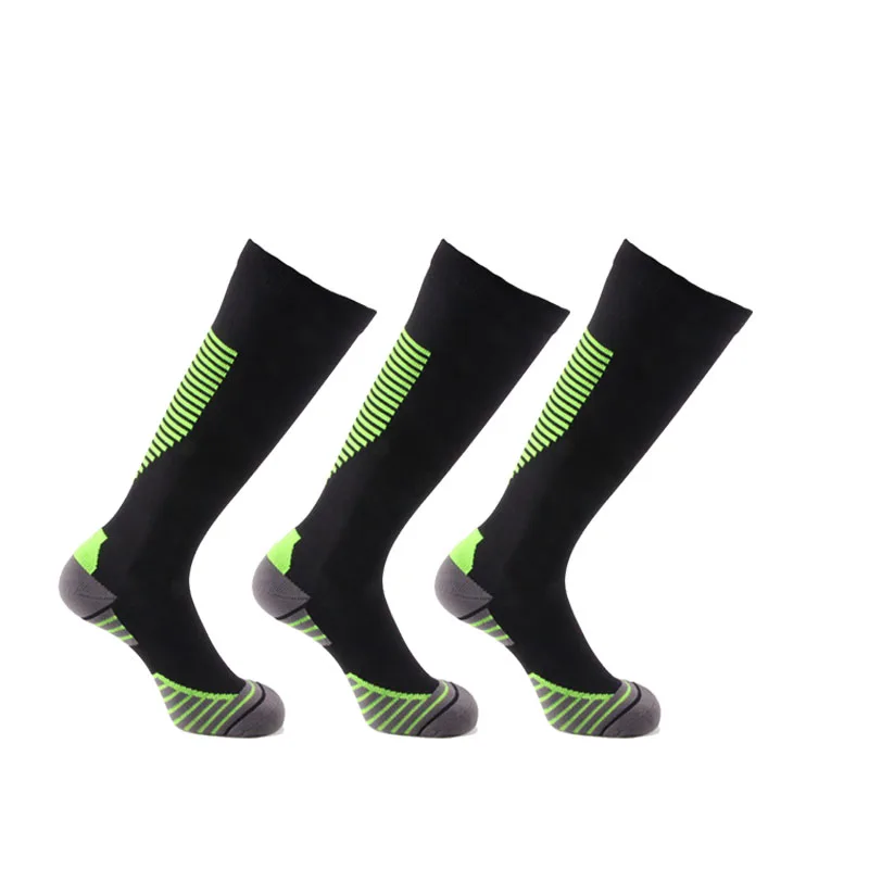 3 pairs Green Компрессионные носки Для мужчин и Для женщин 20-30 мм, медсестер, перелет и беременности и родам Беременность и уменьшить дискомфорт и отек носки - Цвет: 3 pairs Green