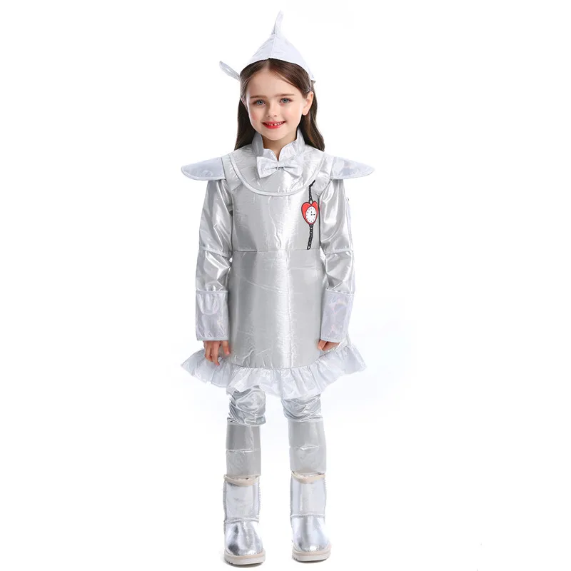Girls Halloween Costume: The Tin Man from Wizard of Oz - Sizes S-XL for Kids & Children - Perfect for Hickory Cosplays, Purim Celebrations, Stage Plays & Parties image 4