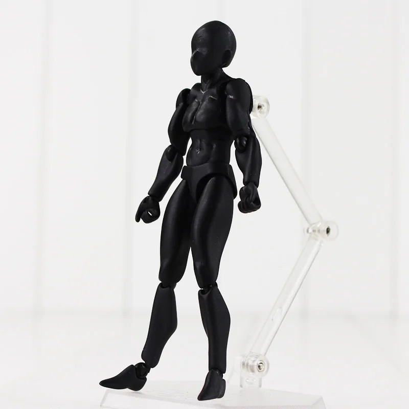 Black He in Box 8 видов стилей 5 ''Figma фигурка для тела Archetype He She Body Kun Body Chan, серый, черный цвет, чистая кожа, мужские и женские модели кукол - Цвет: Black He in Box