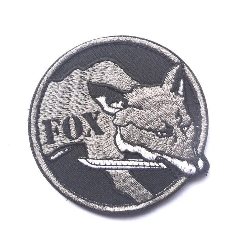 2 FOX HOUND Special Force Group Ghost Black Metal gear Solid MGS вышитые нашивки крюк ткань рюкзак военный Джек патч - Цвет: 2