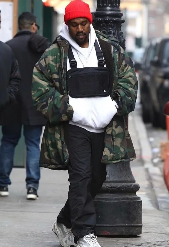 Популярная нагрудная сумка в стиле хип хоп kanye west street ins Военная Тактическая