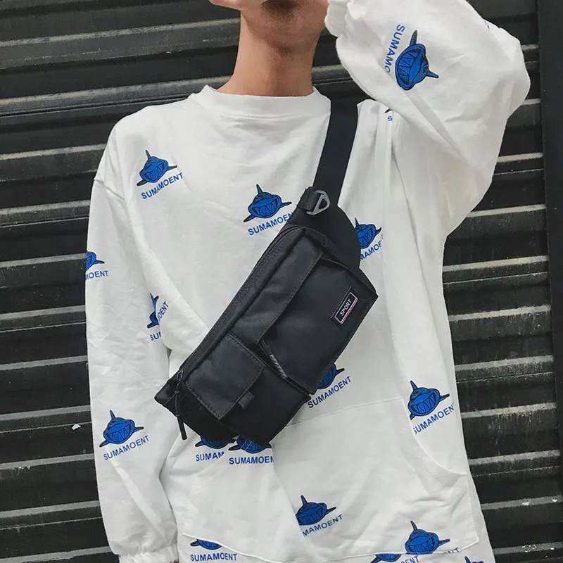 Модная Мужская поясная сумка мессенджер кожаная для телефона Повседневная