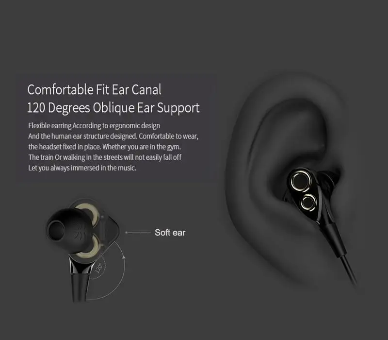 UiiSii 2DD+ 1BA+ четырехъядерный Игровые наушники Hi-Fi супербасы в ухо с регулировкой громкости Шумоподавление для Android/Iphone