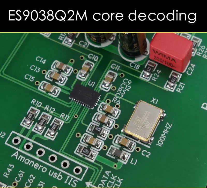 ES9038Q2M I2S DSD256 ЦАП Hi-Fi оптический коаксиальный аудио декодер собранный доска 384 K