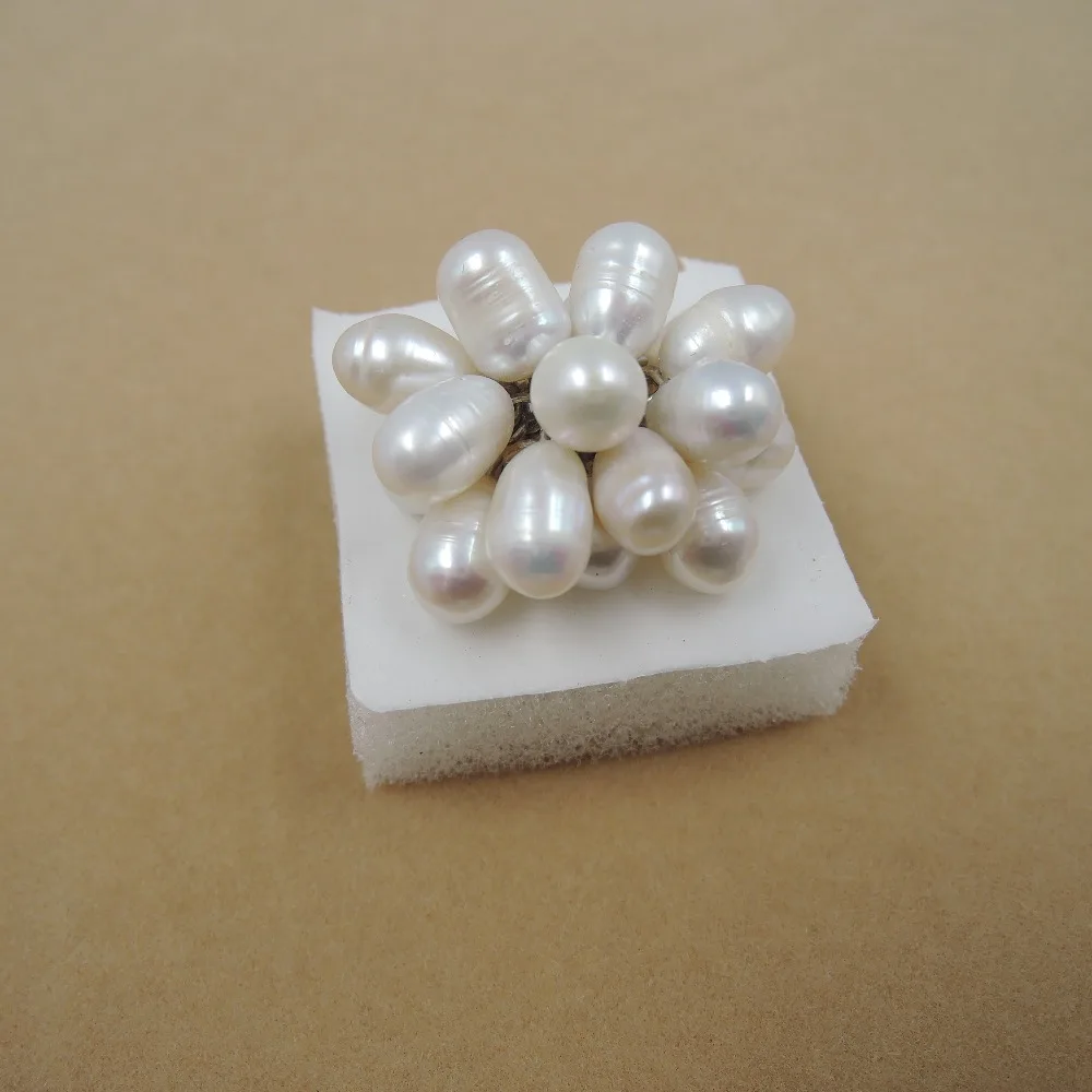 Кольцо с натуральным пресноводным жемчугом 100% | Украшения и аксессуары