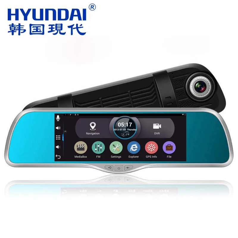 HYUNDAI Android GPS Навигации 7 Дюймов Автомобильный ВИДЕОРЕГИСТРАТОР Передняя и Задняя