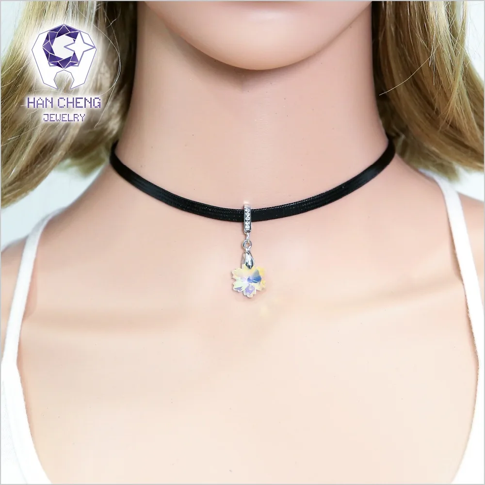 Новинка модное ожерелье HanCheng с подвеской крестом/листьями/круглым разноцветным