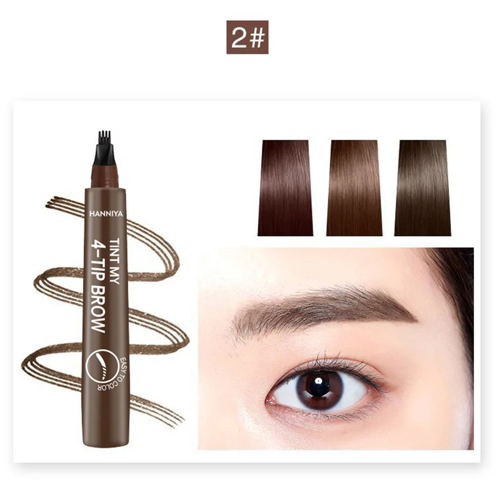 1 Pcs Women Lady Eyebrow Pen Eye Makeup Waterproof Long Lasting 4 Head Cosmetic Tool WH998 | Красота и здоровье