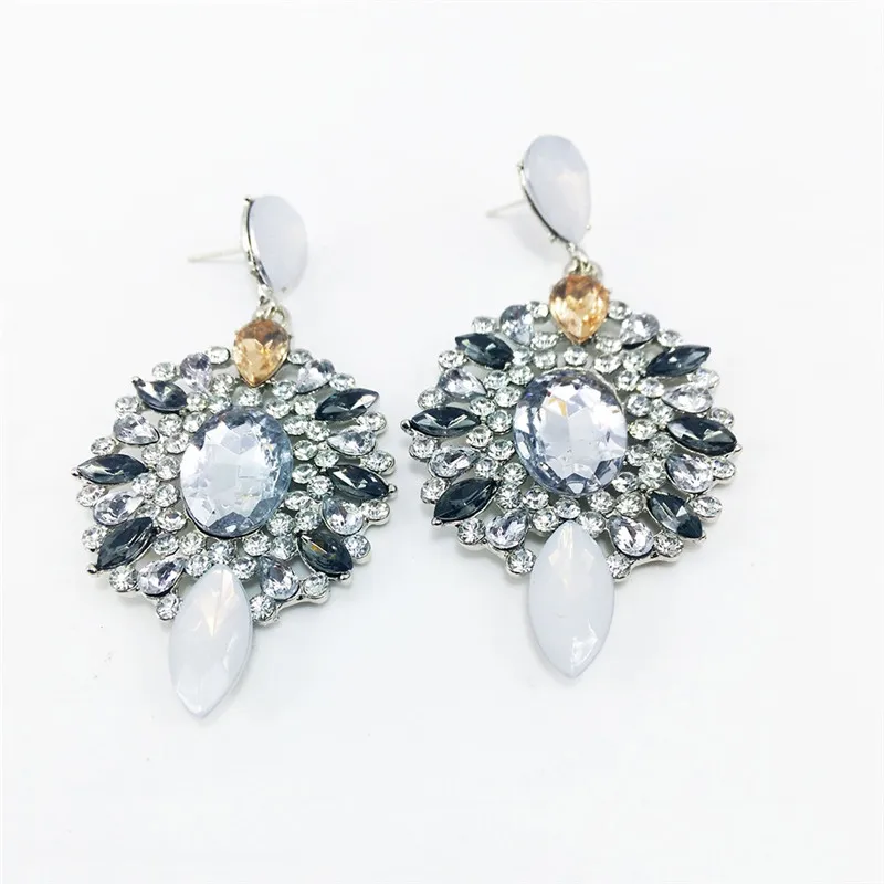 1 пара Кристалл Rhinestone Подвеска Длинные висячие серьги Для женщин Обувь для