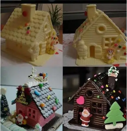 Модная забавная форма сделай сам для торта шоколада рождественского дома конфет