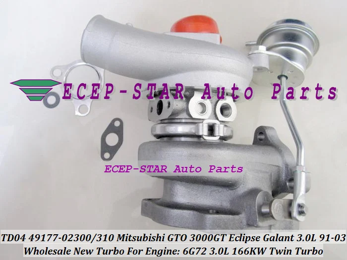 Турбокомпрессор TWin Turbo TD04 49177 02310 02410 для MITSUBISHI GTO 3000GT Eclipse Galant Dodge Stealth 91 6G72 V6 3 0