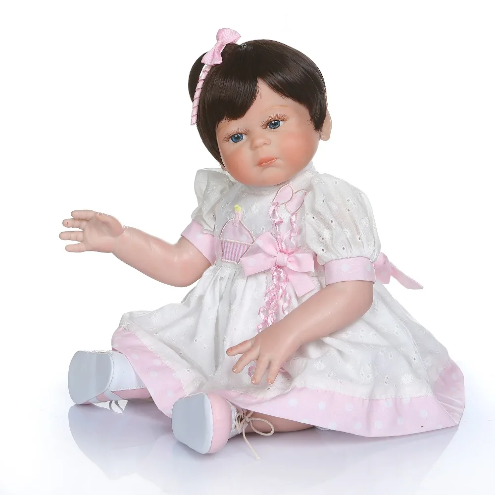 NPK 48 см кукла для новорожденных девочек полностью силиконовая bebe игрушка ванны