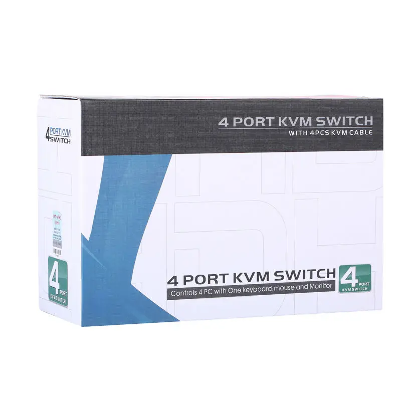 MT Viki 4 порта KVM переключатель Vga конвертер PS/2 мышь консоль клавиатуры ручной