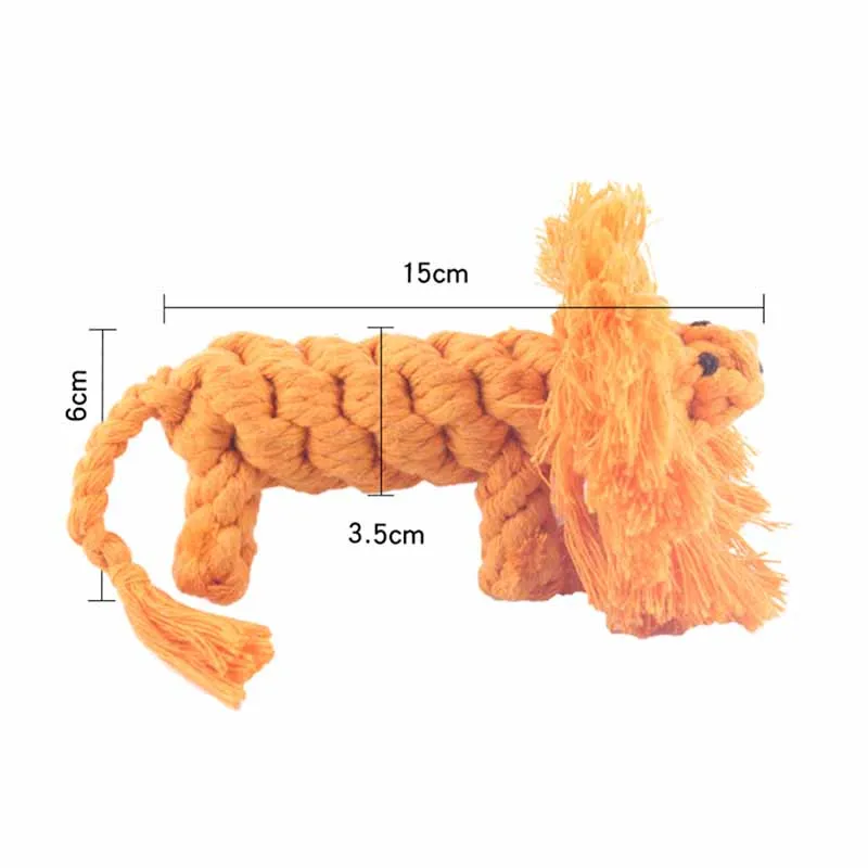 15 см Моделирование Хлопок Веревка ручное ткачество Лев игрушка в форме собаки