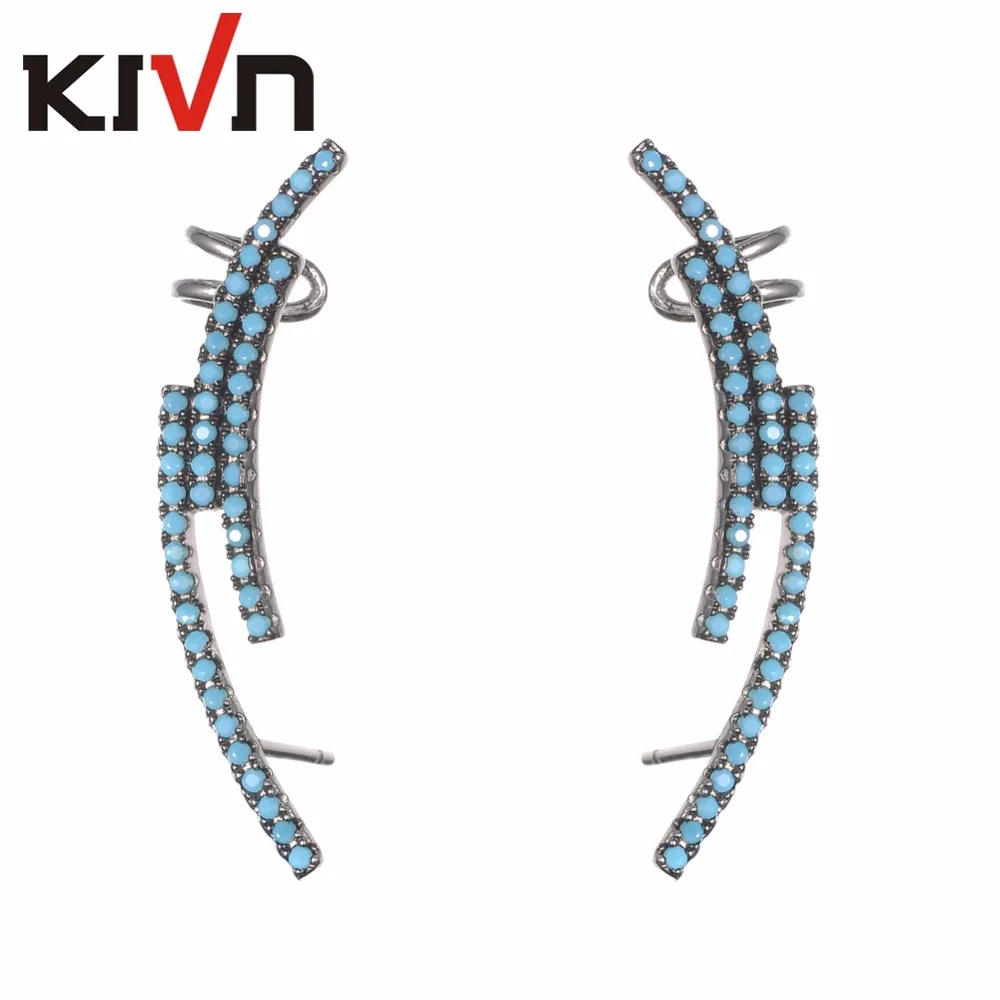 Модные женские ювелирные изделия KIVN циркониевые серьги каффы подвески для